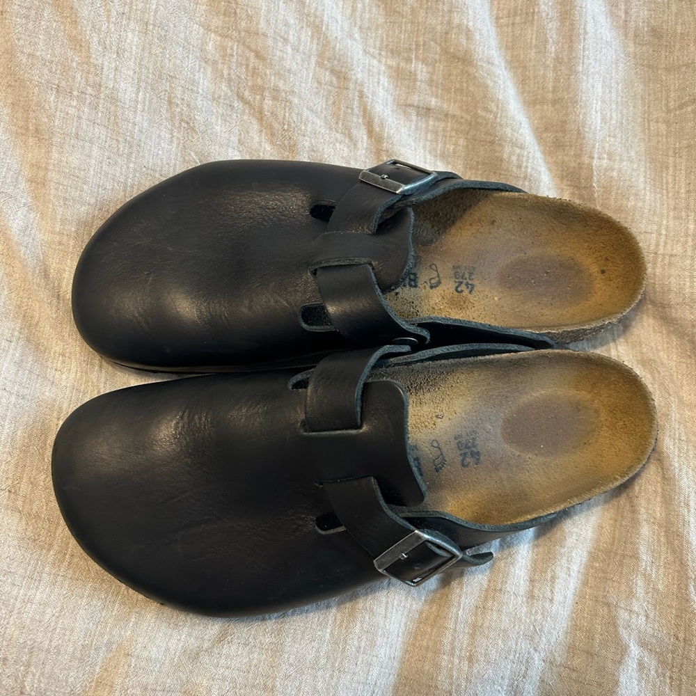Black Boston Birkenstocks Leather clogs size 42